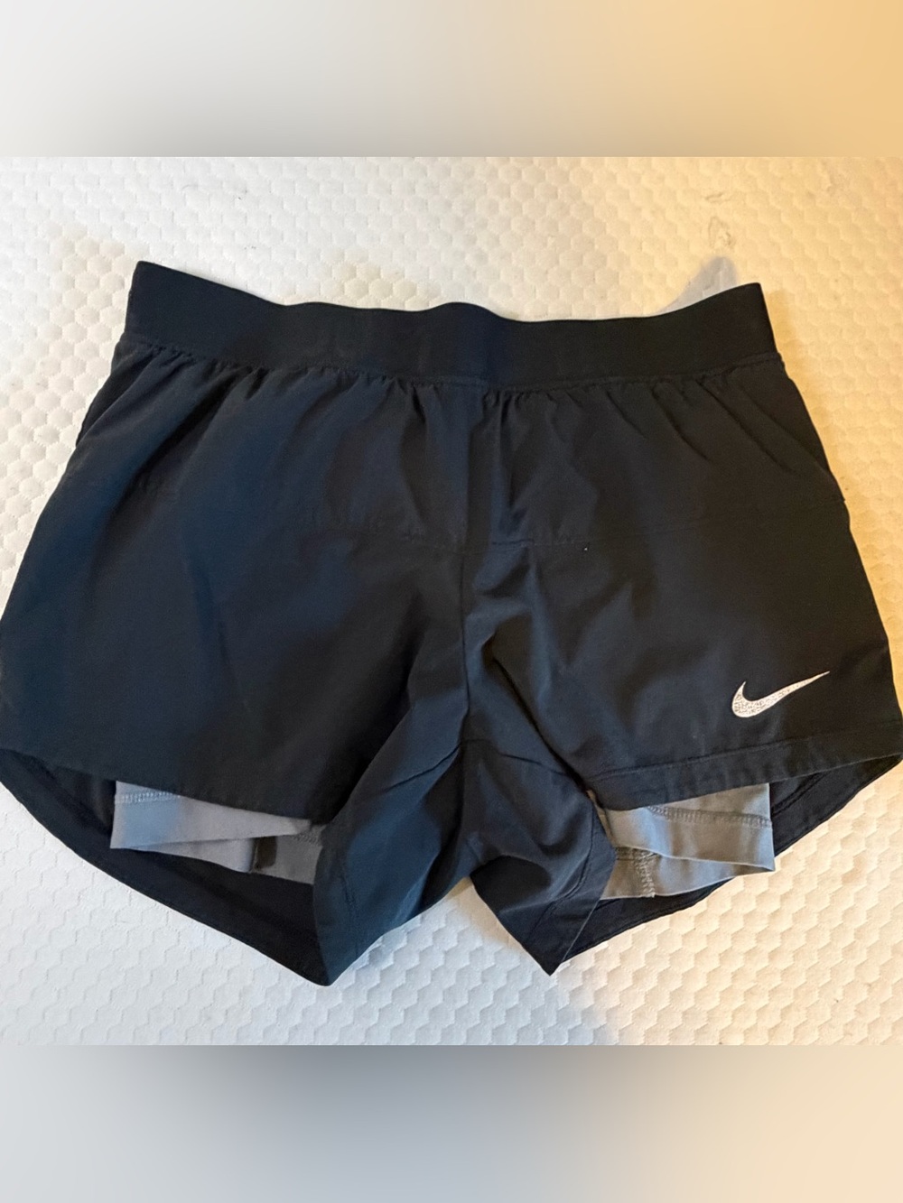 Nike Black Women's Athletic Shorts with Gray Inner Liner